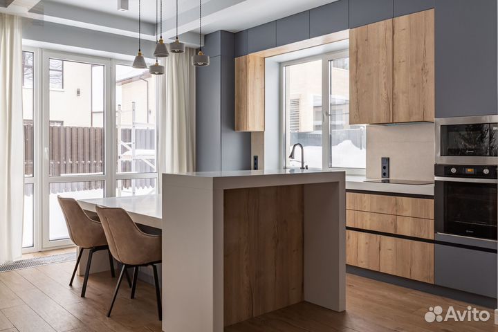 Кухня по технологии с островом под заказ