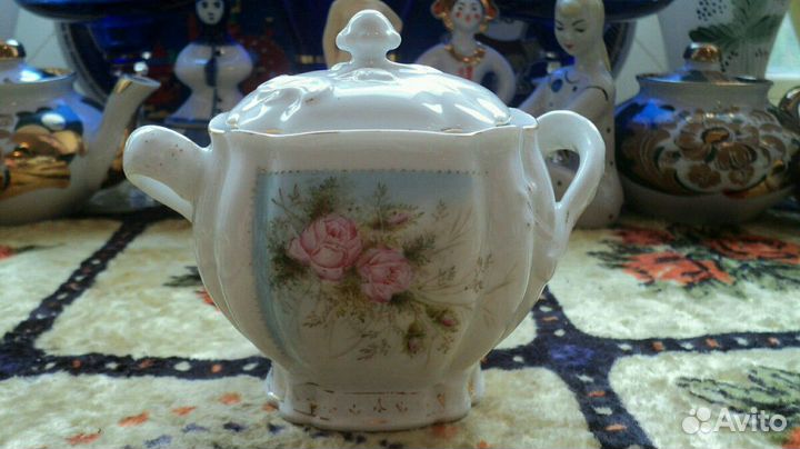 Сахарница фарфор 19 век Лимож Франция