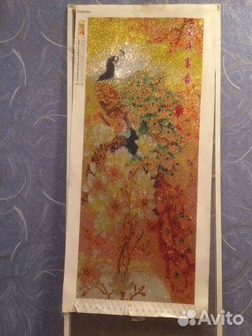 Картина. Алмазная вышивка. Павлины