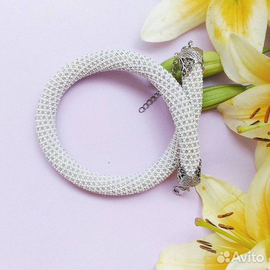 Колье жгут из бисера