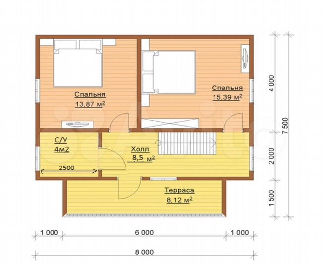 Коттедж 98 м² на участке 10 сот.