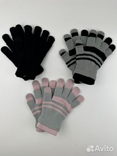 Детские перчатки двойные новые