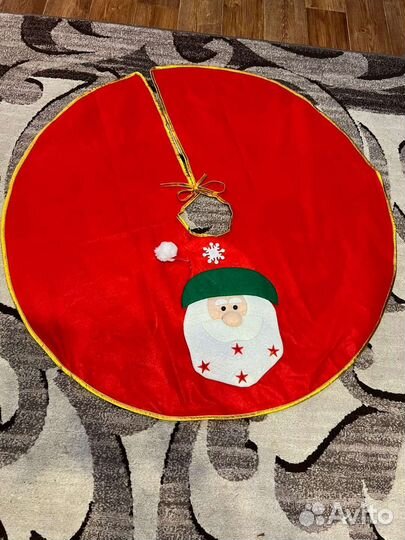 Новогодние круглые коврики под ёлку