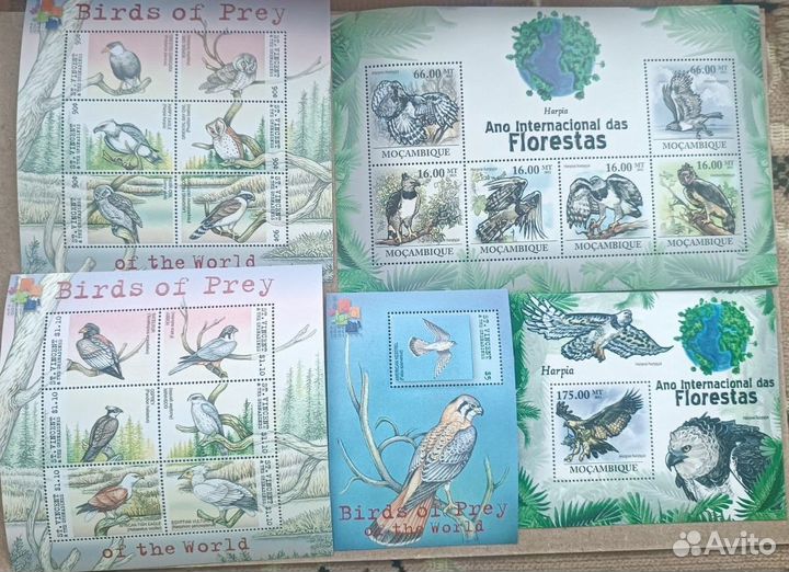 Марки чистые фауна птицы