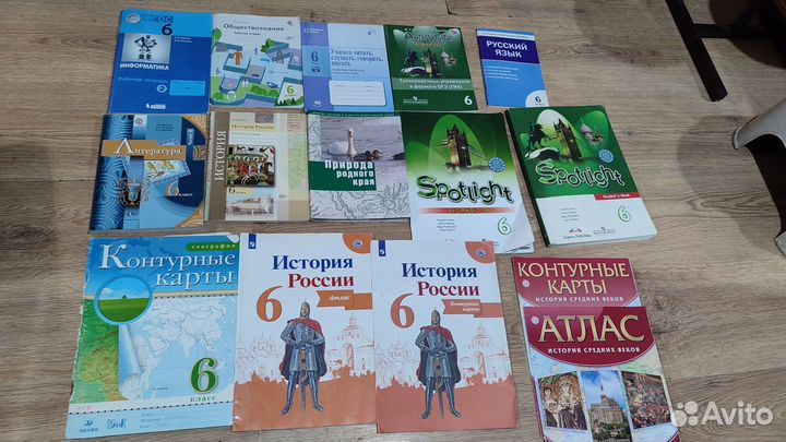 Учебники с 1 по 3,4,5,6 класс