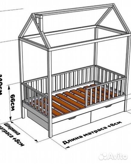 Детская кровать домик на заказ