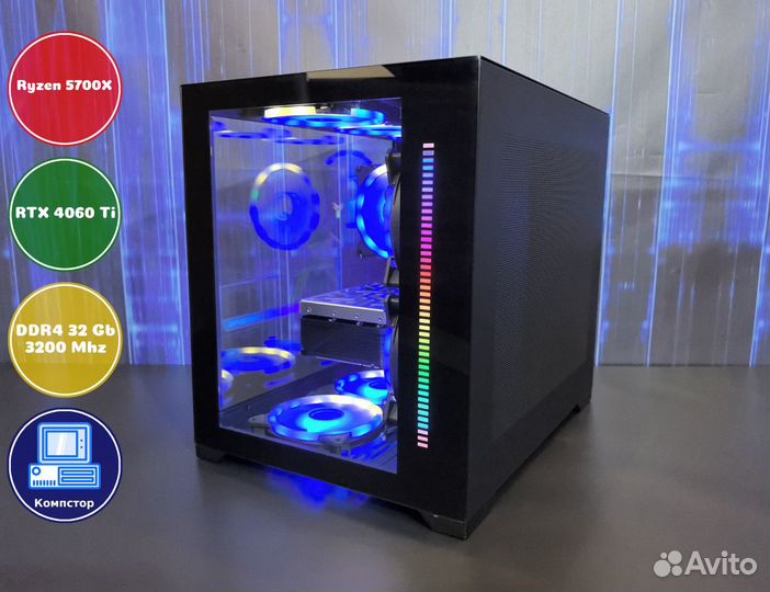 Мощный пк AMD5700X-RTX4060Ti-32DDR4-RQP3910842-A520