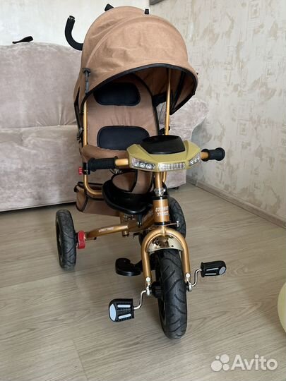 Детский велосипед трехколесный с ручкой