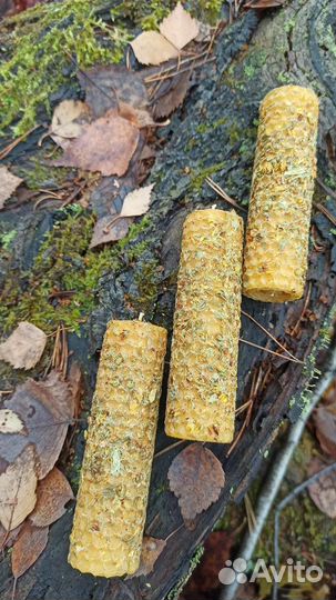 Подарочный набор свечей на очищение со зверобоем