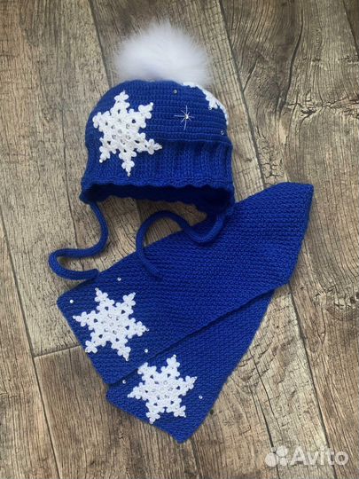 Шапка + шарфик. Ручная работа