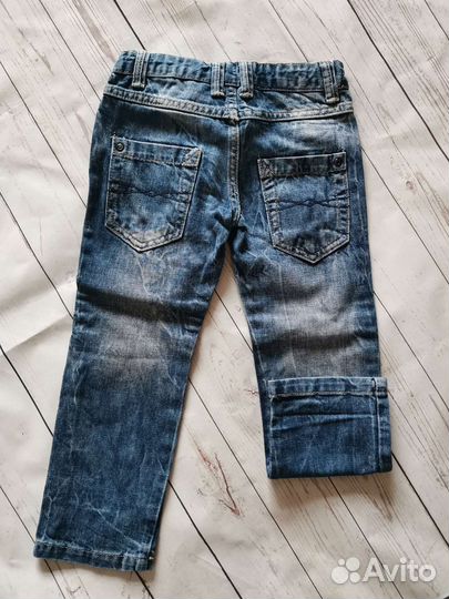 Джинсы комбинезон и рубашка на мальчика