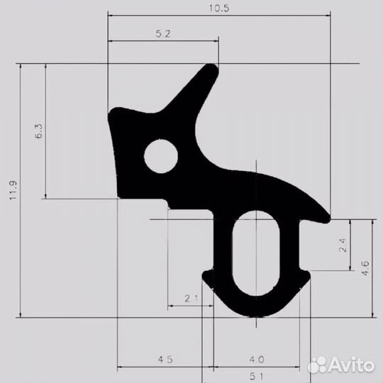 Уплотнитель для пвх окон в нарезку п.м