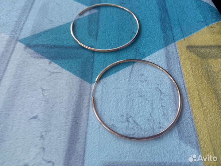 Серьги-кольца медсплав под золото