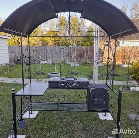 Мангал 3 мм с печью под казан