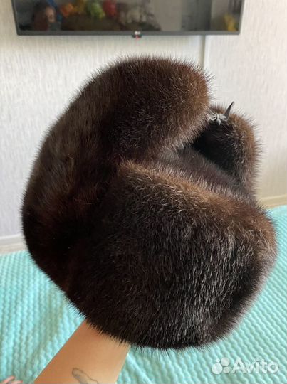 Шапка ушанка мужская норка