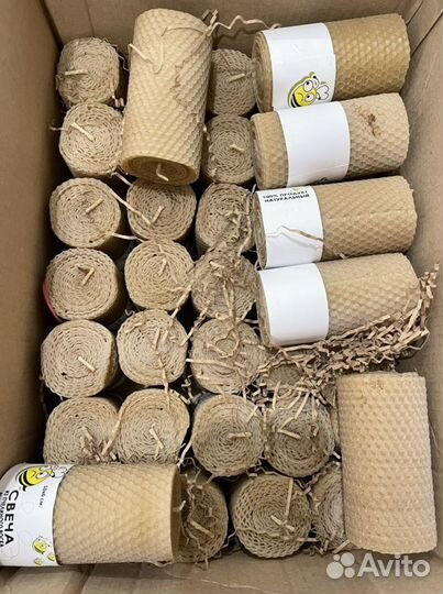 Свечи из пчелинного воска ручной работы