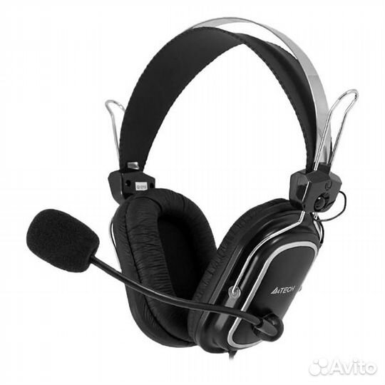 Наушники с микрофоном A4Tech HS-50 черные, mini ja