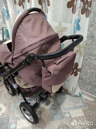 Коляска детская 2 в 1 riko bruno коричневый
