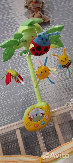 Мобиль на кроватку tiny love не работающий