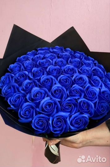 Букет синих роз