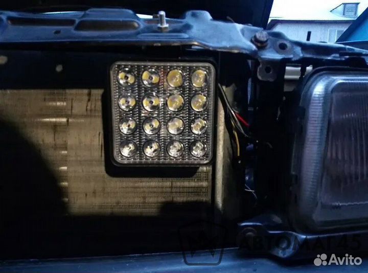 Светодиодная фара 16 диодов 48вт рабочий свет фсо