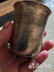 Рюмка серебро 84 пробы,ри