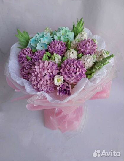 Съедобные букеты из зефира, безе. Зефирные цветы