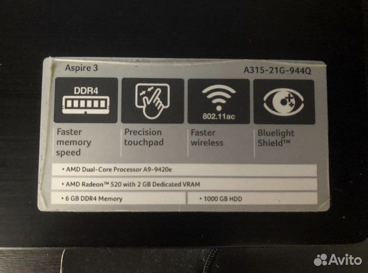 Ноутбук Acer aspire 3