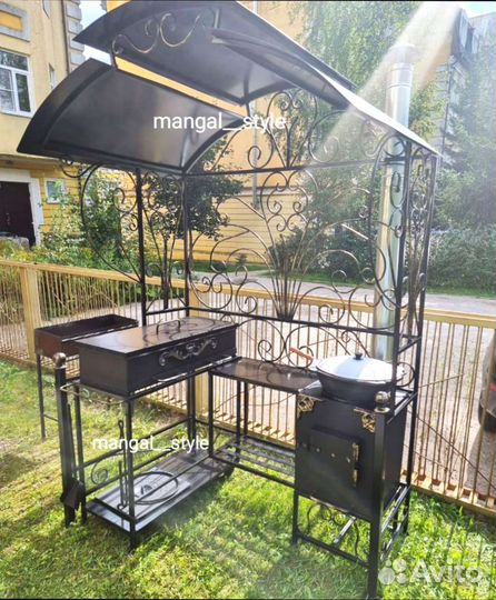 Мангал с крышей