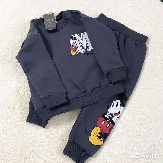 Костюм детский темно-серый с начесом