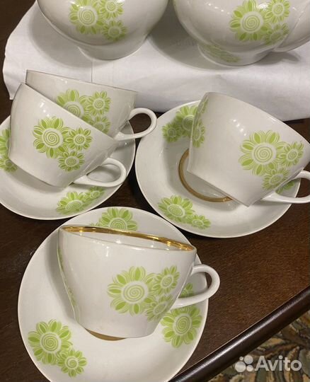 Чайные пары редкие винтаж молочник чайник Сахарн