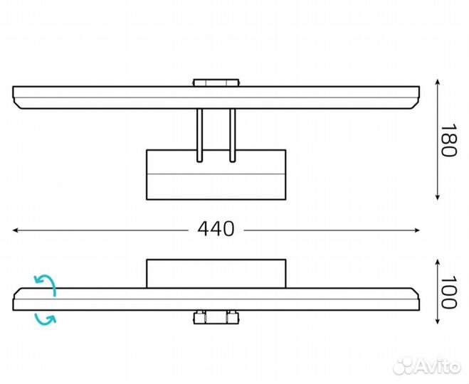 Настенный светильник светодиодный gauss BR022