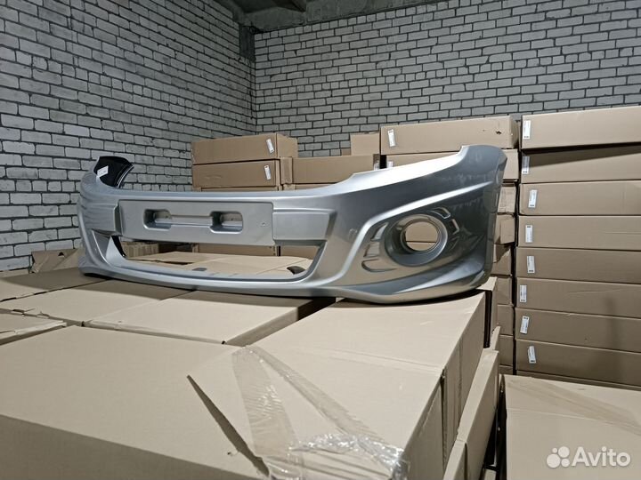 Бампер передний лада гранта спорт цвет серебристый