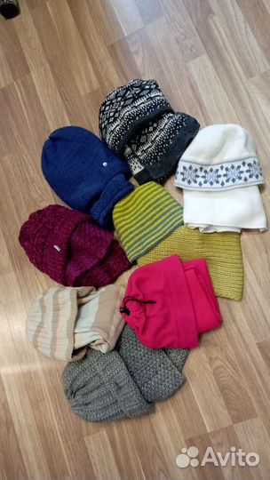 Женские шапки+снуд, шарф