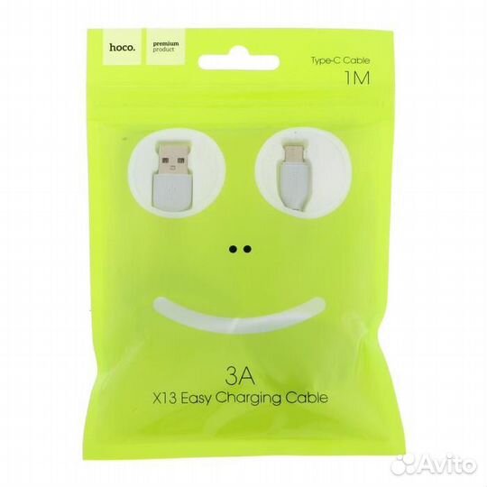 Кабель hoco X13 USB - Type-C Белый (1м)