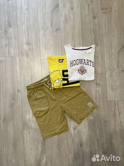 Вещи пакетом на мальчика 2 футболки и шорты р 152