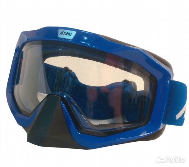 Очки для снегохода (двойное стекло) ataki Синие