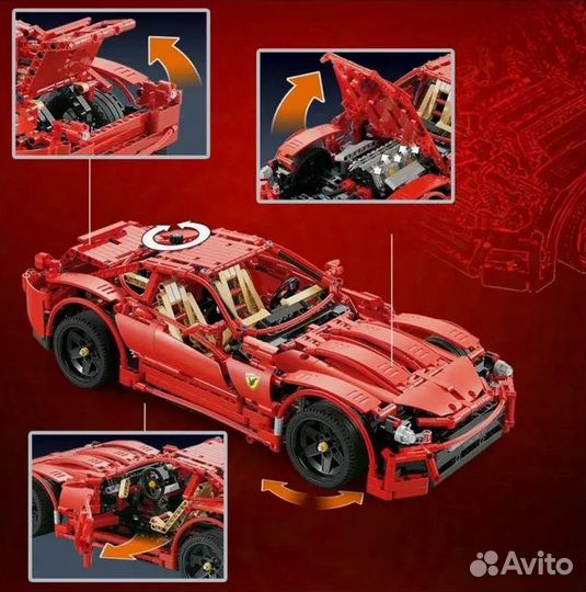 Конструктор MecFactor красный Ferrari