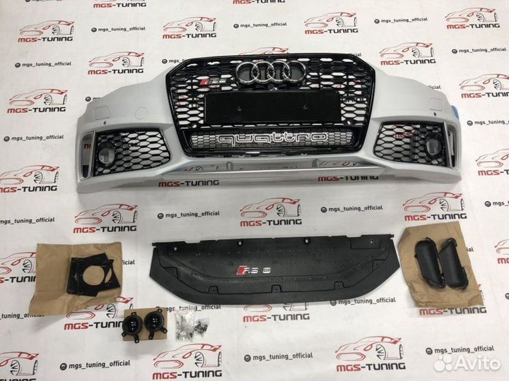 Бампер на Audi A6 в стиле RS6 кузов С7 14-18гг