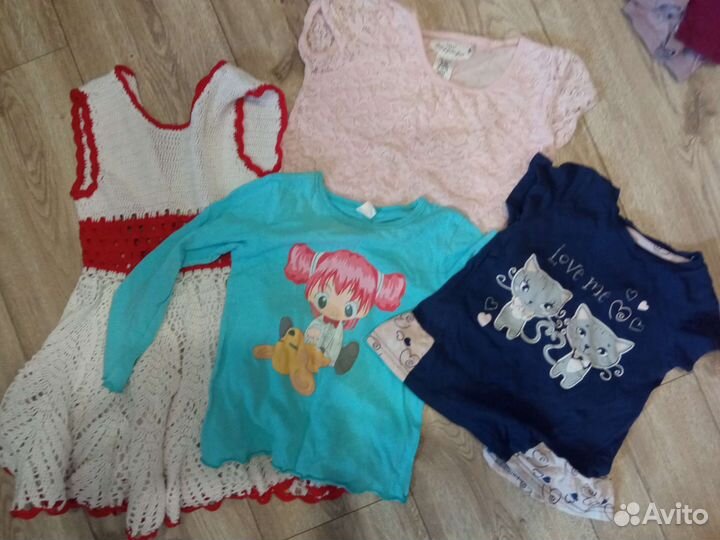 Два пакета вещей на девочку 3-6 лет+пакет для дома