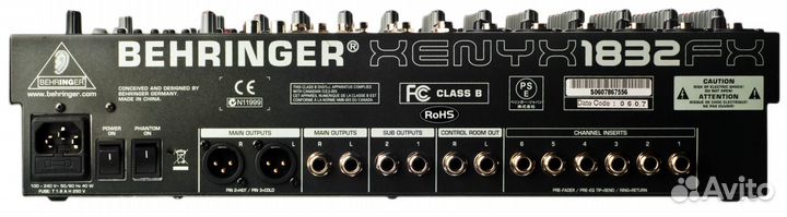 Микшерный пульт Behringer Xenyx 1832FX вокал проц