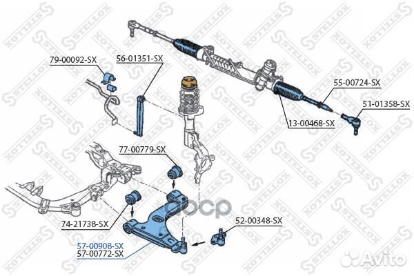 Рычаг левый Opel Astra/Zafira all 98 5700908SX