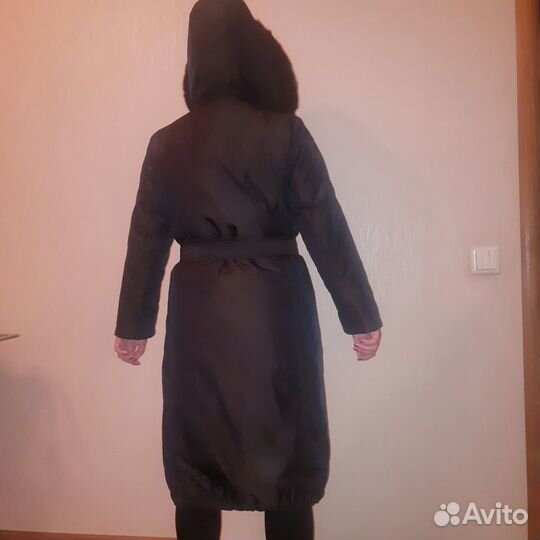 Пальто с норкой 2в1 осень-зима на 46 размер
