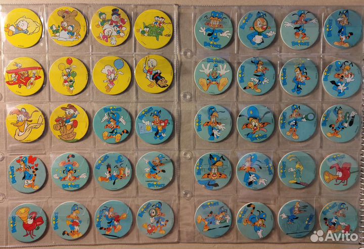 Фишки Disney Fun Caps 1994. Полная серия + битки