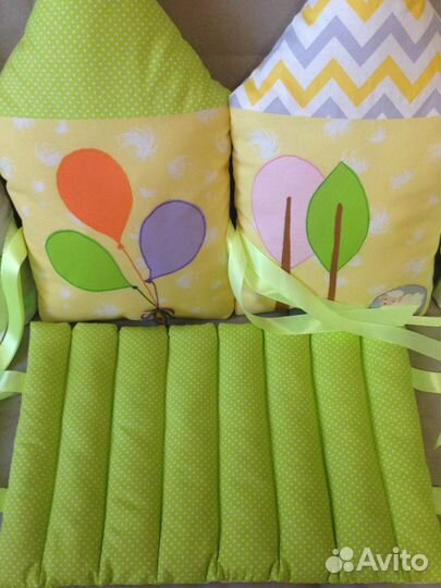 Подушки бортики для детской кроватки новые