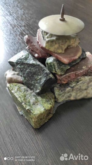 Подставка для свечки из натуральных камней