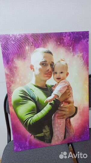 Портреты по фотографии. Печать на холсте