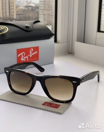 Очки ray ban wayfarer 50 коричневые