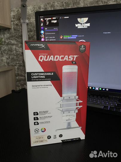 Микрофон hyperx quadcast s