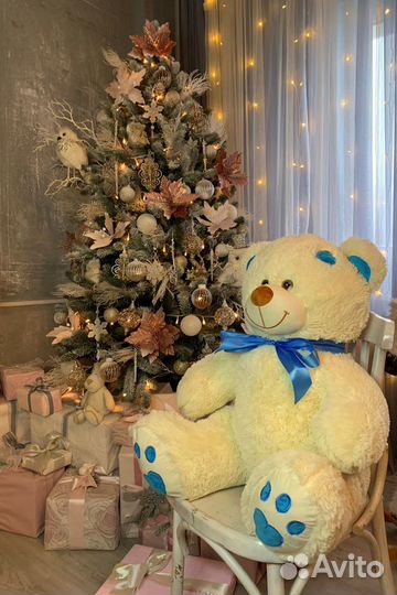 Мишка с синим сердцем для влюблённых